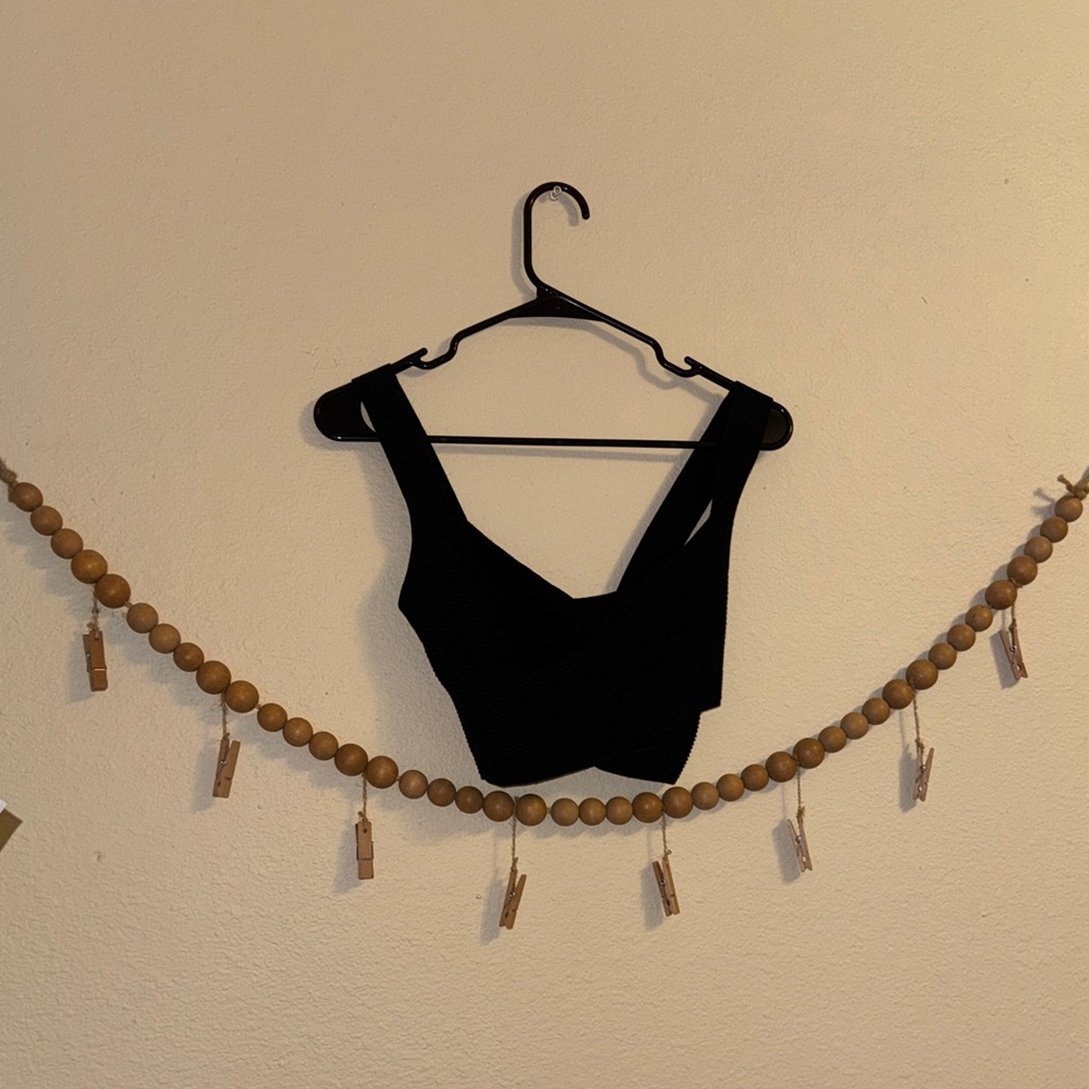Elegant Black Criss Cross Women's Top